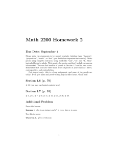 Math 2200 Homework 2 Due Date: September 4