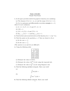 Math 1310-004 Sample Final Exam