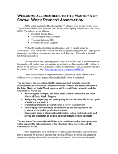 Welcome all members to the Master’s of Social Work Student Association