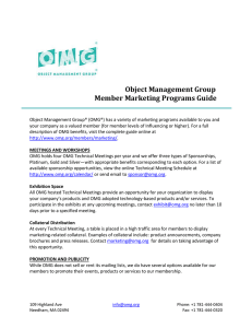 Object Management Group Member Marketing Programs Guide