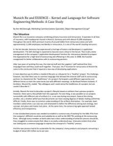 Munich Re and ESSENCE – Kernel and Language for Software