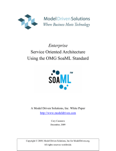 Enterprise Service Oriented Architecture Using the OMG SoaML Standard