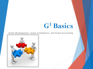 G Basics 3 Grant Development, Grant Compliance, and Grant Accounting