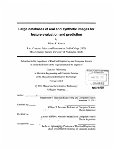 Large  databases  of real  and  synthetic... feature  evaluation  and  prediction