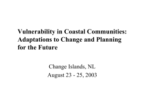 Vulnerability in Coastal Communities: Adaptations to Change and Planning for the Future