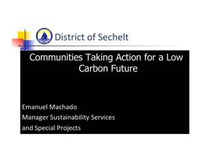 District of Sechelt   Communities Taking Action for a Low Carbon Future