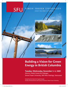 Building a Vision for Green Energy in British Columbia