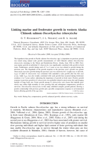 Linking marine and freshwater growth in western Alaska Oncorhynchus tshawytscha