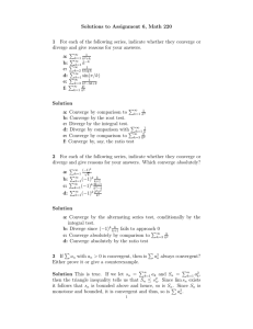 Solutions to Assignment 6, Math 220 1