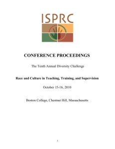 CONFERENCE PROCEEDINGS The Tenth Annual Diversity Challenge October 15-16, 2010