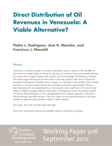 Direct Distribution of Oil Revenues in Venezuela: A Viable Alternative?