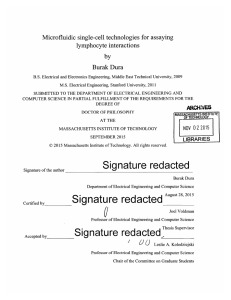 Signature  redacted Microfluidic  single-cell  technologies  for assaying