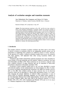 Analysis  of  excitation  energies  and ... H Jens  Oddershede,  Poul J~rgensen and  Nelson