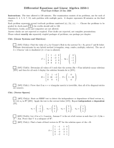 Differential Equations and Linear Algebra 2250-1