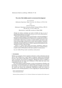 The role of the biofilm matrix in structural development