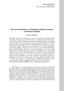 The New Economics of Prudential Capital Controls: A Research Agenda