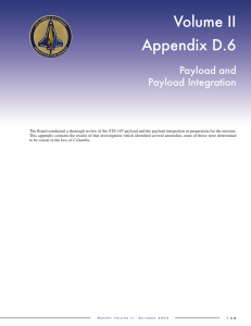 Volume II Appendix D.6 Payload and Payload Integration