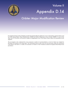 Appendix D.14 Volume II Orbiter Major Modification Review COLUMBIA