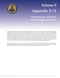 Volume II Appendix D.15 Maintenance, Material, and Management Inputs