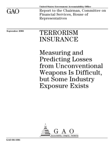 GAO TERRORISM INSURANCE Measuring and