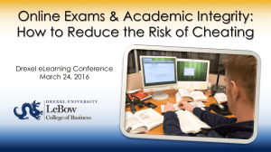 Online Exams &amp; Academic Integrity: Drexel eLearning Conference March 24, 2016