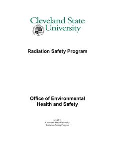 Radiation Safety Program  Office of Environmental Health and Safety