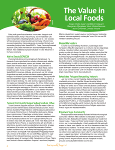 The Value in Local Foods