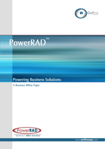PowerRAD Powering Business Solutions A Business White Paper TM