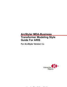ArcStyler MDA-Business Transformer Modeling Style Guide For ARIS
