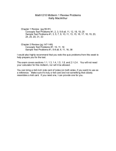 Math1210 Midterm 1 Review Problems Kelly MacArthur