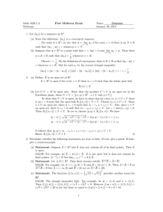 Math 3220 § 2. First Midterm Exam Name: Solutions