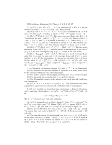 5010 solutions, Assignment 10. Chapter 6: 2, 3, 6, 10,... 2. (a) G(s) = (s + s + s