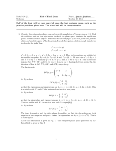 Math 5410 § 1. Half of Final Exam Name: Practice Problems