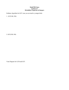 Math5700 Notes Section 5.2 Divisibility Properties of Integers