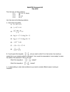 Math5700 Homework #2 Fall, 2014