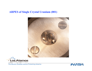 ARPES of Single Crystal Uranium (001)