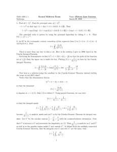 Math 3160 § 1. Second Midterm Exam Name: Midterm Exam Solutions Treibergs