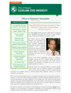 Office of Research Newsletter Over $400,000 NIH Grant Awarded to CSU