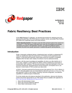 Red paper Fabric Resiliency Best Practices Ian MacQuarrie