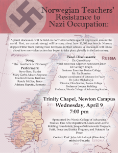 Norwegian Teachers’ Resistance to Nazi Occupation: