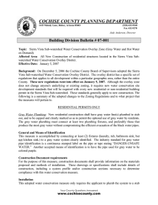 COCHISE COUNTY PLANNING DEPARTMENT Building Division Bulletin # 07-001