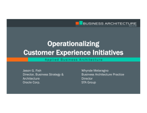 Operationalizing Customer Experience Initiatives
