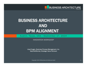 BUSINESS ARCHITECTURE AND BPM ALIGNMENT