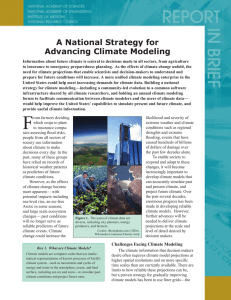 A National Strategy for Advancing  Climate  Modeling