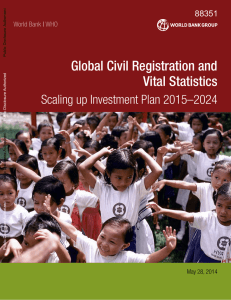 Global Civil Registration and Vital Statistics Scaling up Investment Plan 2015–2024 88351