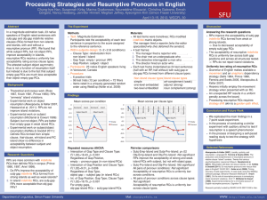 Processing Strategies and Resumptive Pronouns in English