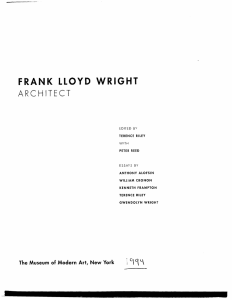 FRANK  LLOYD  WRIGHT ARCHITECT EDITED  BY