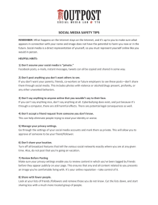 SOCIAL MEDIA SAFETY TIPS