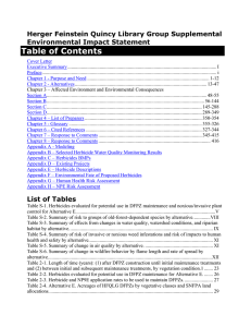 Table of Contents Herger Feinstein Quincy Library Group Supplemental Environmental Impact Statement