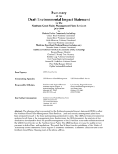 Summary Draft Environmental Impact Statement of the for the